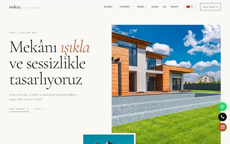 Nokta Mimarlık demo ekran görüntüsü
