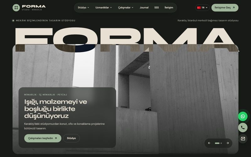 Forma Studio Mimarlık & İç Mimarlık demo ekran görüntüsü